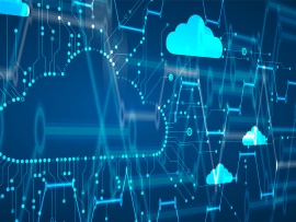 Connected clouds on a circuit board.